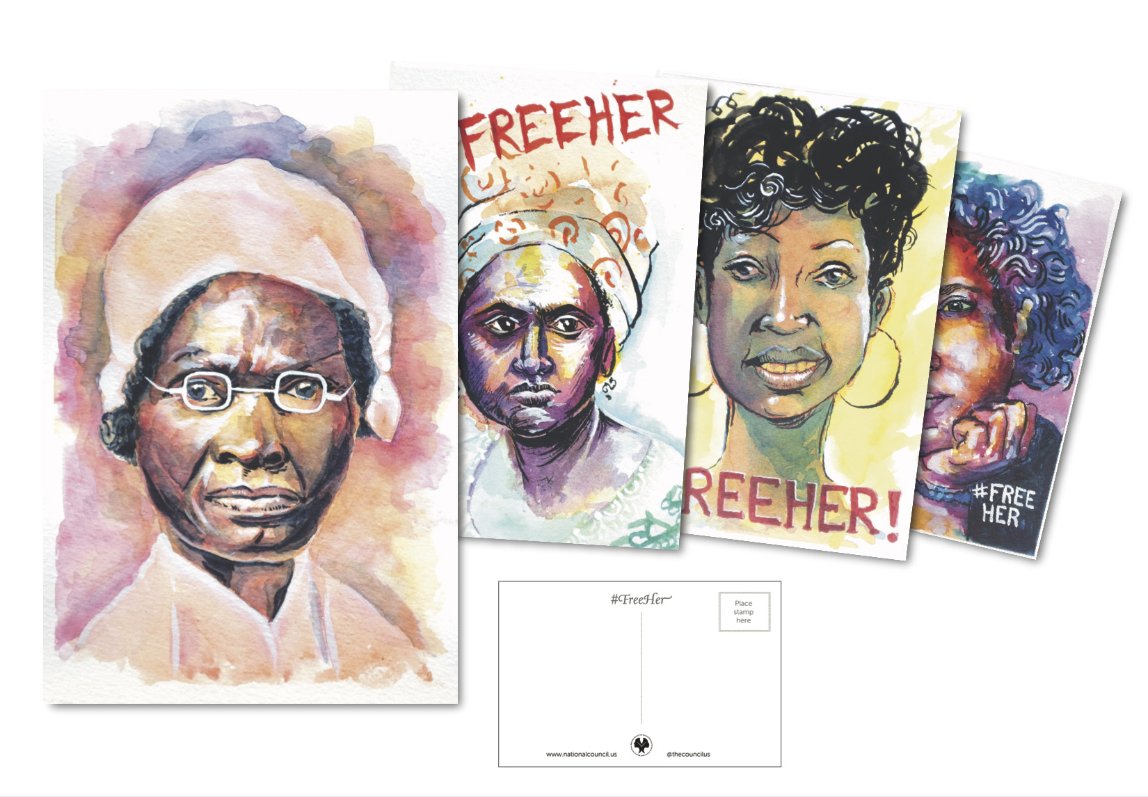 #FreeHer Postcards